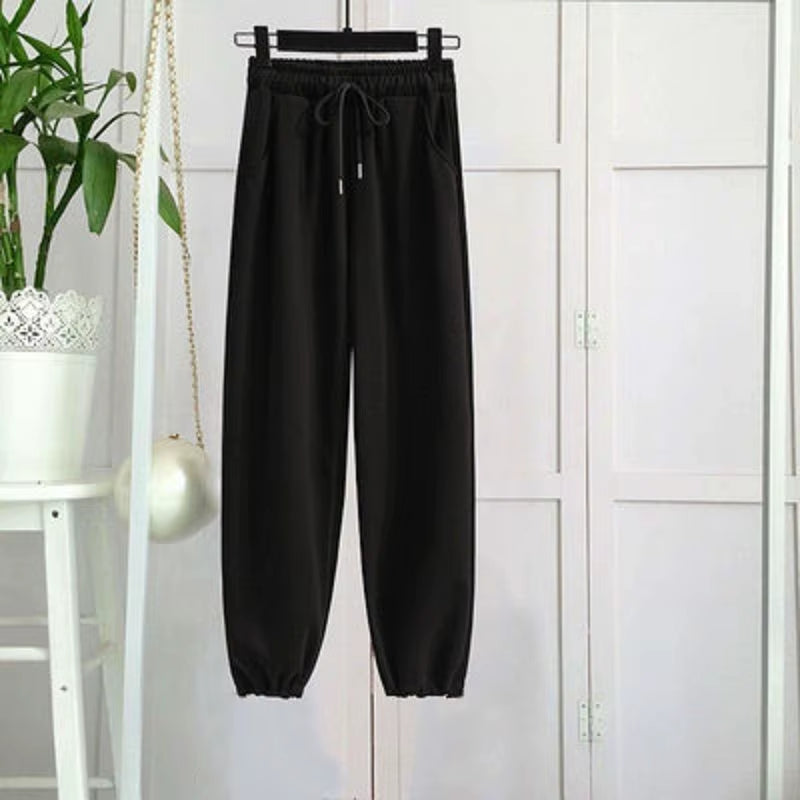 Women'S Tracksuit Spring 2025 New Top Pants Suit Korean Fashion Elegant Short Sweater Trouser Two-Piece Set Female Sportwear