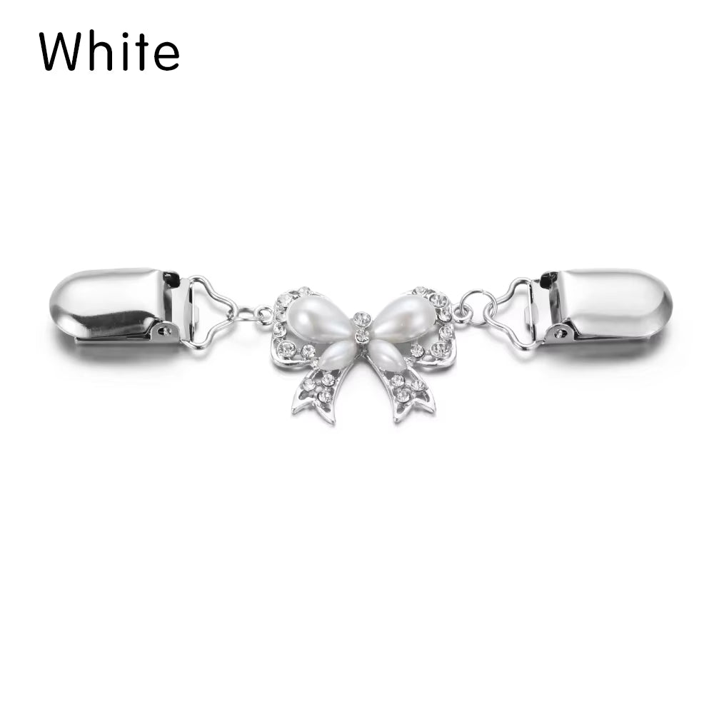 1PC Retro Women Cardigan Sweater Blouse Shawl Clips Shirt Collar Flower Pattern Duck Clip Clasps Fashion Clothing Accessories