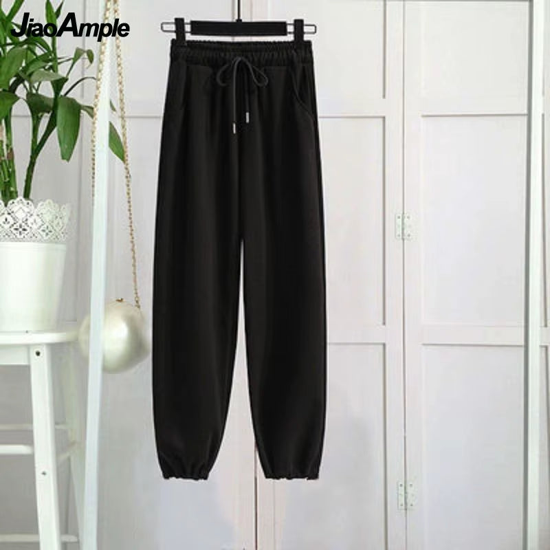 Women'S Tracksuit Spring 2025 New Top Pants Suit Korean Fashion Elegant Short Sweater Trouser Two-Piece Set Female Sportwear