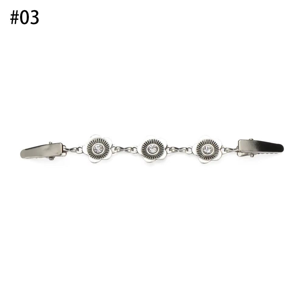 1PC Retro Women Cardigan Sweater Blouse Shawl Clips Shirt Collar Flower Pattern Duck Clip Clasps Fashion Clothing Accessories